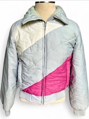Vintage Women’s 70s/80s Snow Trails Colorblock Puffer Jacket Sz S